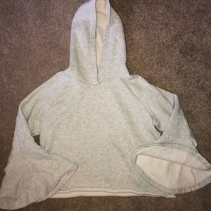Bell Sleeved Cropped Hoodie